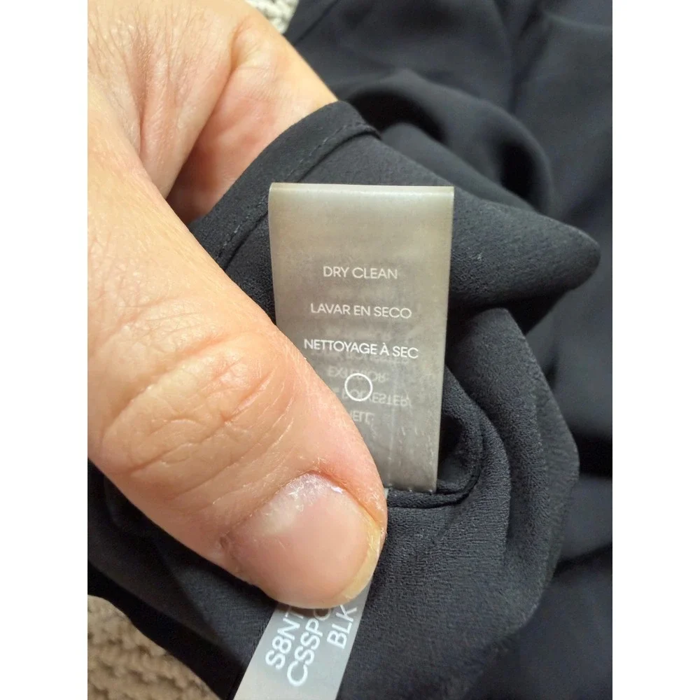 Calvin Klein Tank‎ Top Womens Large Black Sleeveless Lightweight Blouse Office
